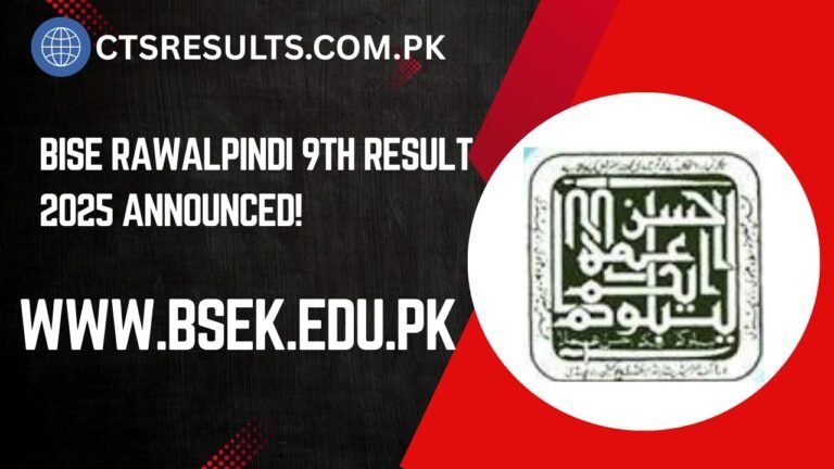 BISE Rawalpindi 9th Result 2025 Announced!