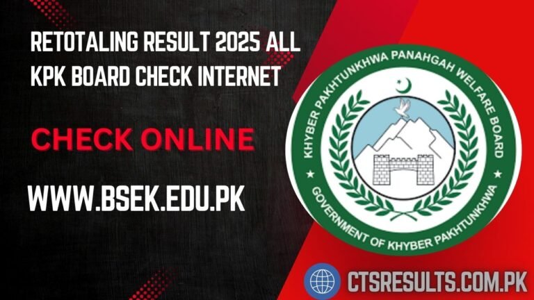 Retotaling Result 2025 All KPK Board Check Internet